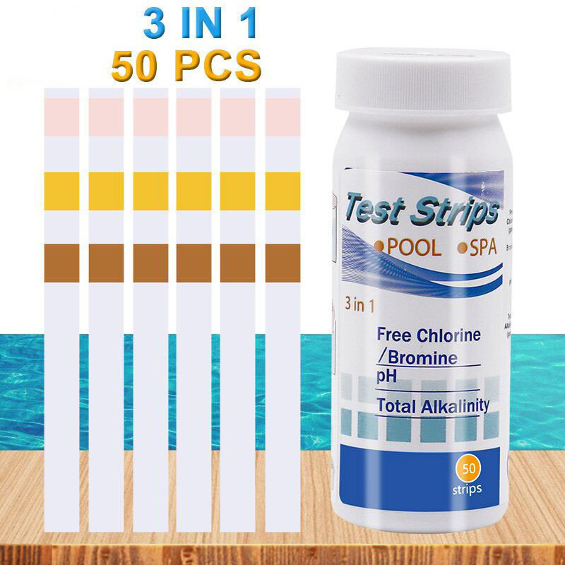 Ph Strip Test - แถบทดสอบคลอรีน PH สปา สระว่ายน้ำ ตู้ปลา กระดาษทดสอบน้ำ